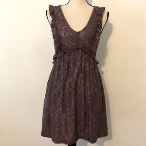 Speechless Mauve Lace sleeveless Mini Dress